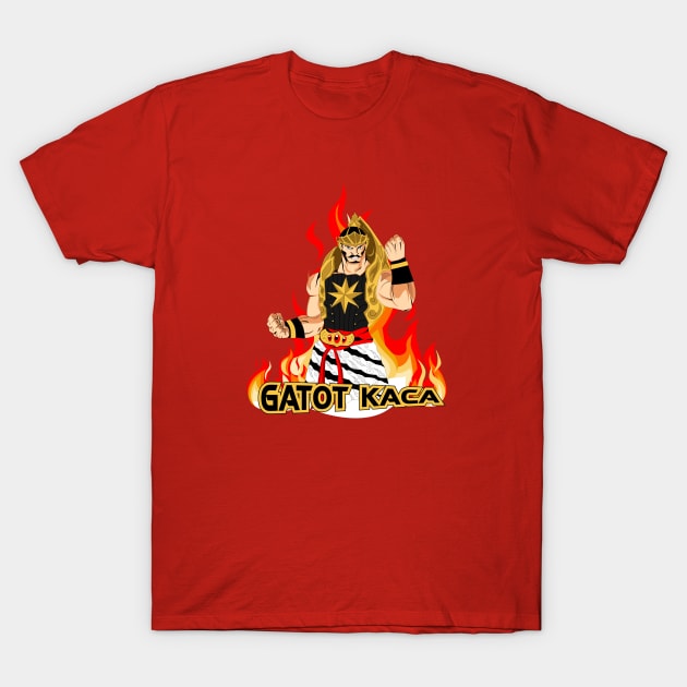 Wayang Gatotkaca Hero T-Shirt by fredian